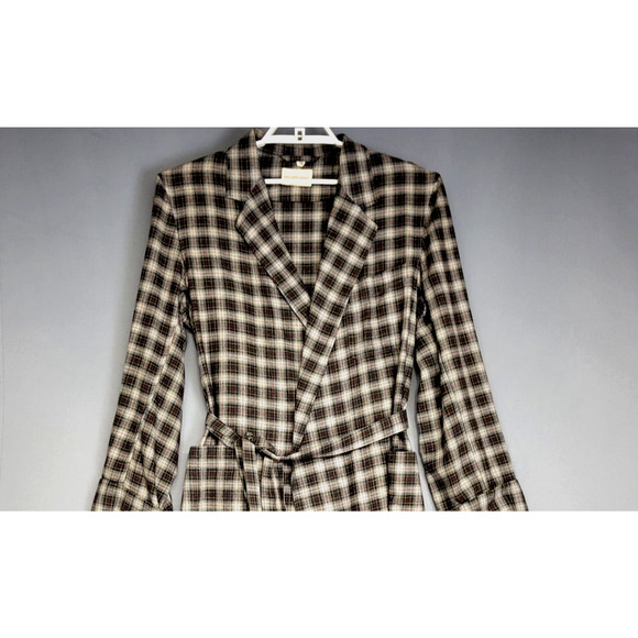 Vintage Saks Fifth Avenue Robe Men's Medium Plaid Viyella Belted Sleepwear - Picture 5 of 12